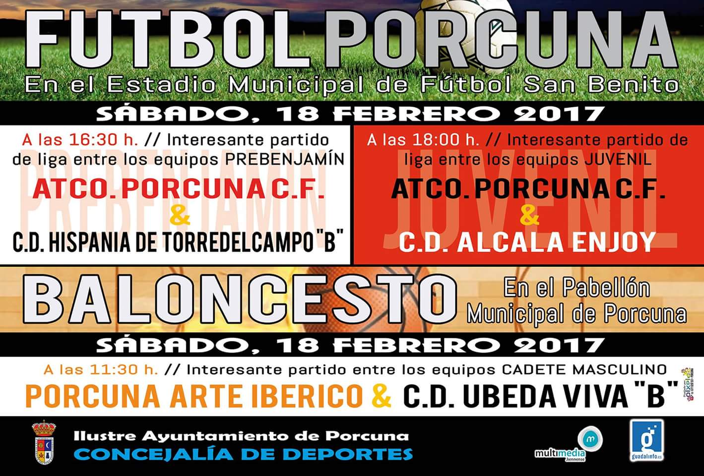 Fútbol: Atco. Porcuna - CD Hispania Torredelcampo B (PREBENJAMINES)