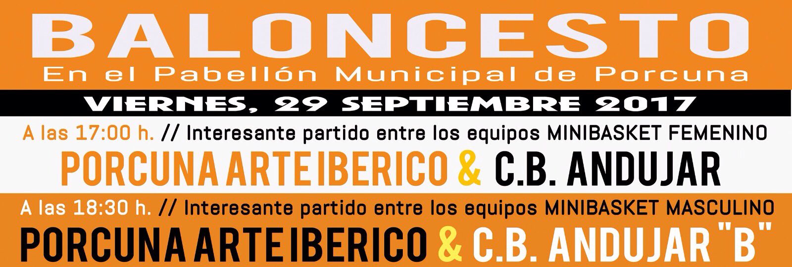 Baloncesto:  Porcuna Arte Ibérico - CB Andujar  (MiniBasket Femenino)