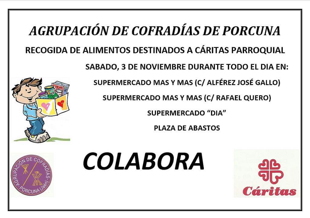 Recogida de alimentos solidaria en Porcuna