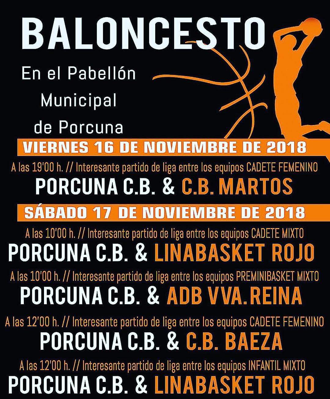 Baloncesto base del Porcuna C.B (4 partidos)