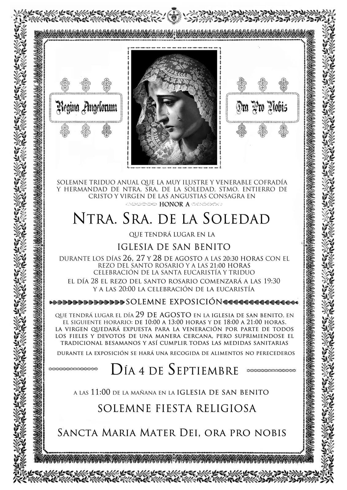 Triduo Ntra. Sra de la Soledad