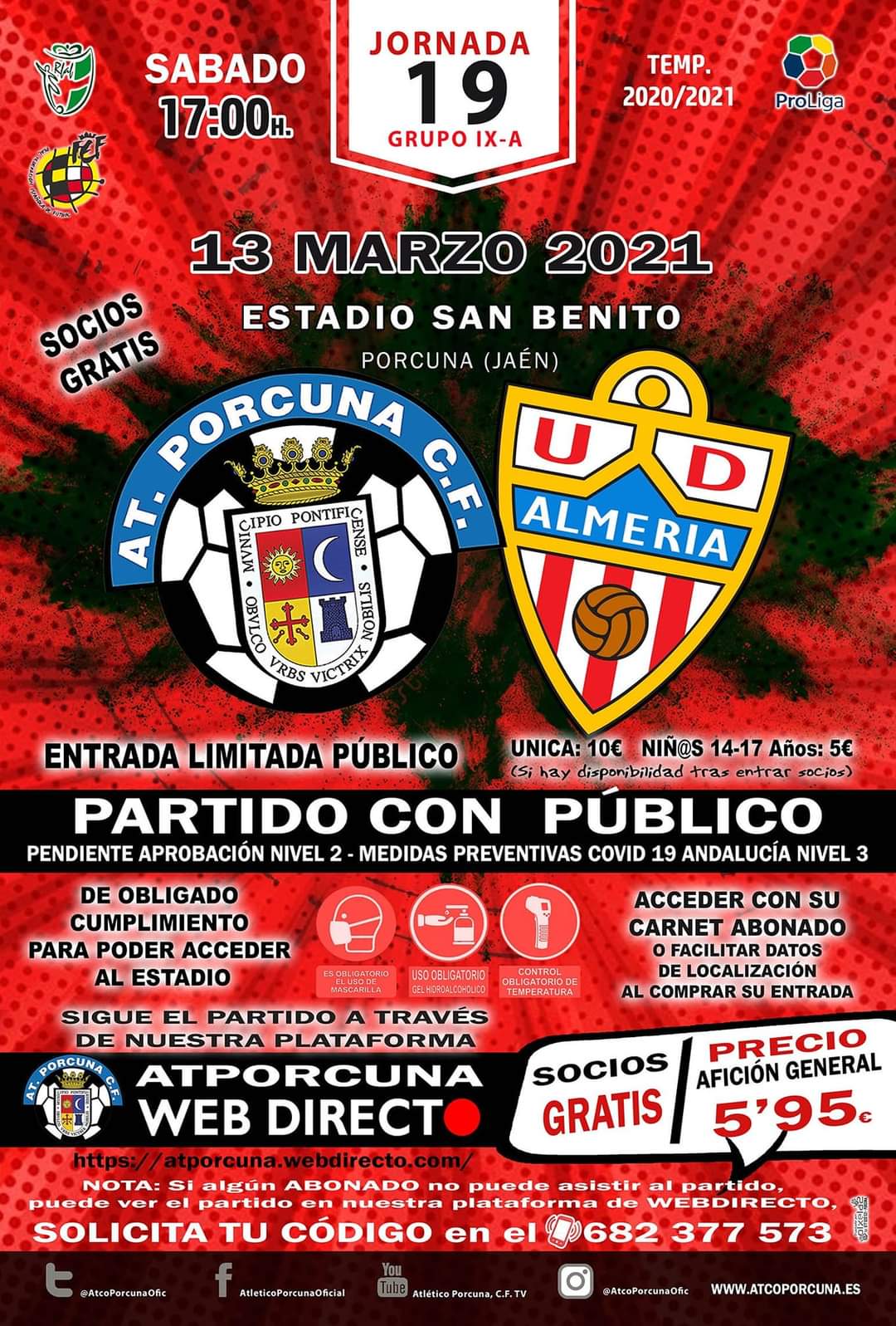 FÚTBOL: Atco. Porcuna -  UD Almería SAD