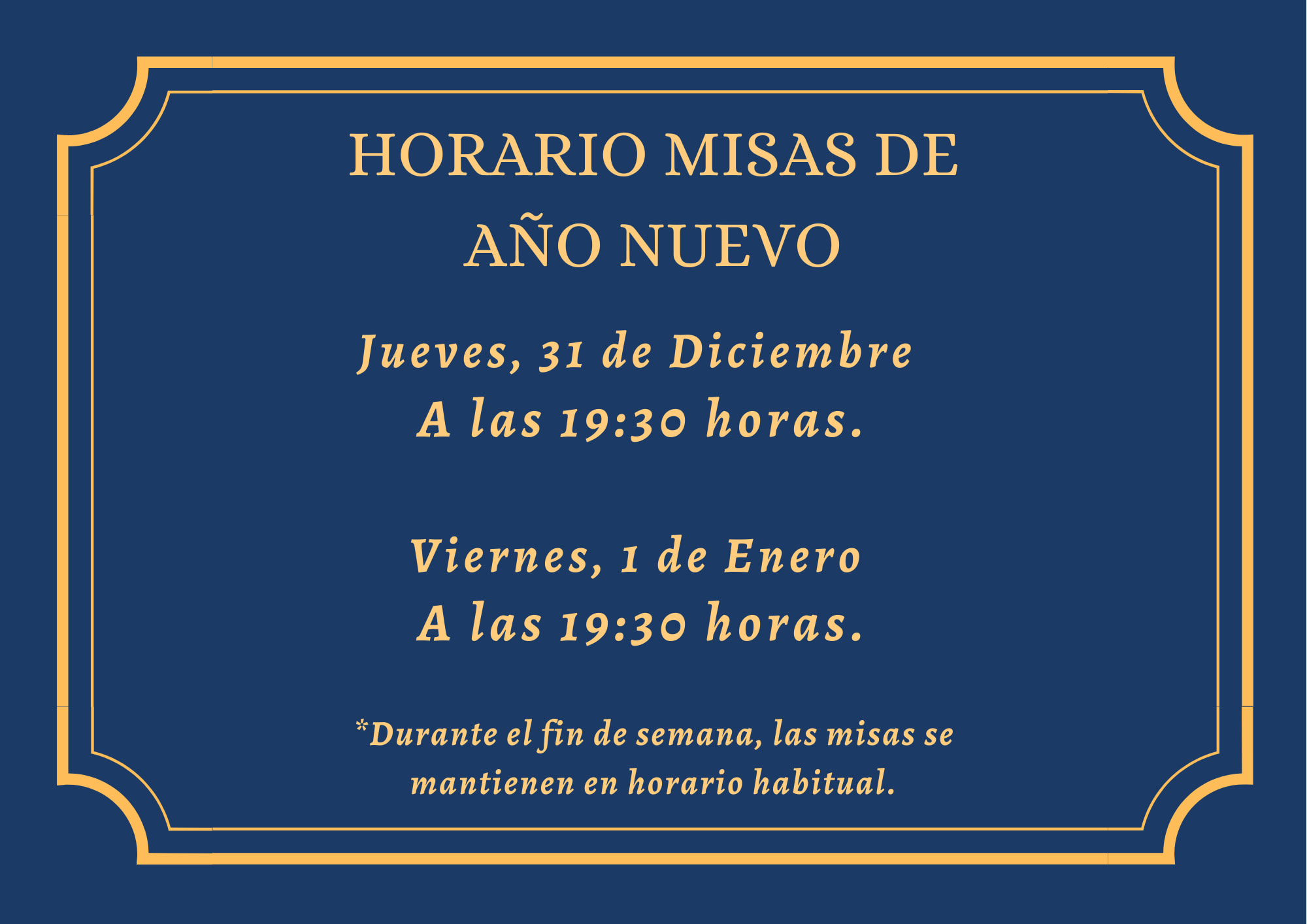 Misa de Fin de Año