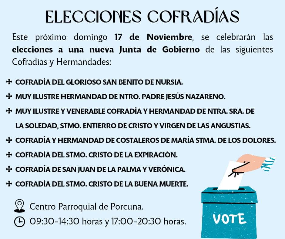 Elecciones Cofradías de Porcuna